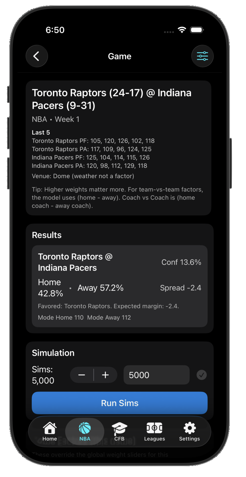 NBA In-game Expected
