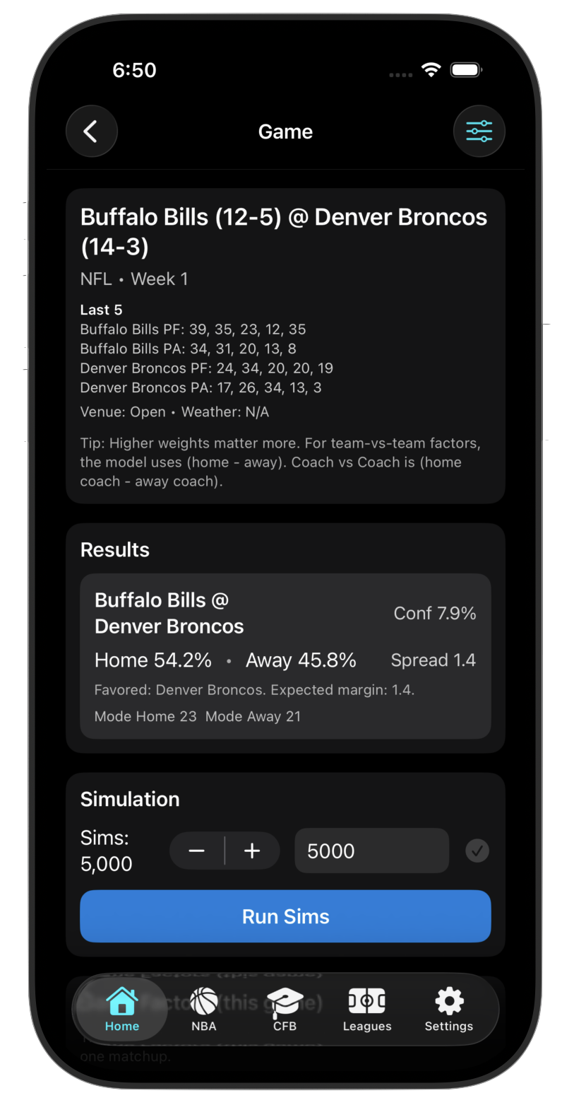 NFL In-game Expected